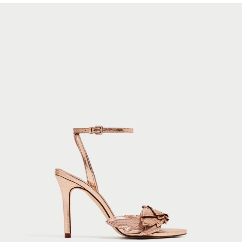 Rose gold floral sandal euro40